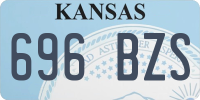 KS license plate 696BZS