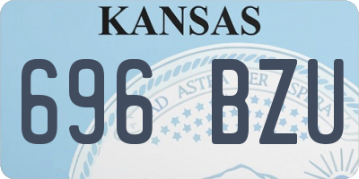 KS license plate 696BZU