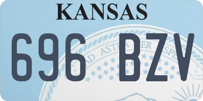 KS license plate 696BZV