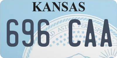 KS license plate 696CAA