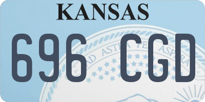 KS license plate 696CGD