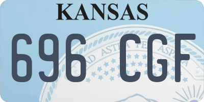 KS license plate 696CGF