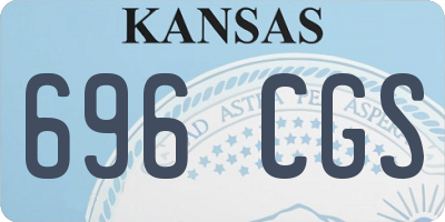 KS license plate 696CGS