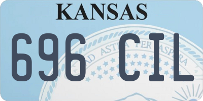 KS license plate 696CIL