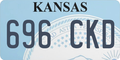 KS license plate 696CKD