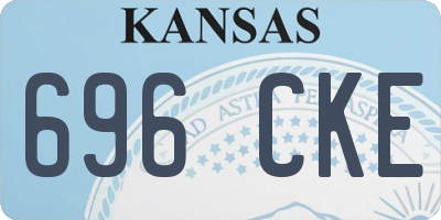 KS license plate 696CKE