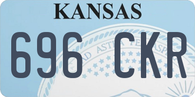 KS license plate 696CKR