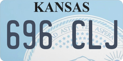 KS license plate 696CLJ