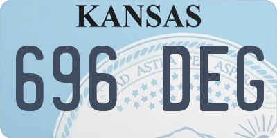 KS license plate 696DEG