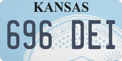 KS license plate 696DEI