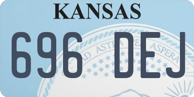 KS license plate 696DEJ