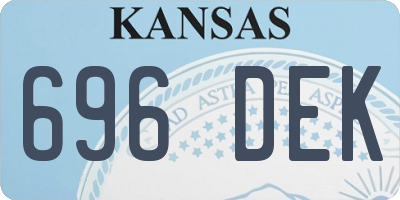 KS license plate 696DEK