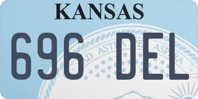 KS license plate 696DEL