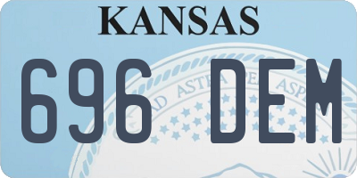 KS license plate 696DEM