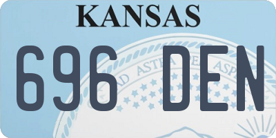 KS license plate 696DEN