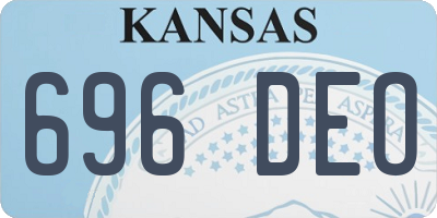 KS license plate 696DEO
