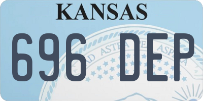 KS license plate 696DEP