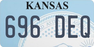 KS license plate 696DEQ