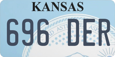 KS license plate 696DER
