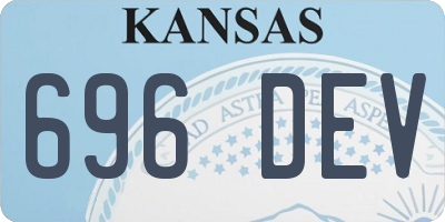 KS license plate 696DEV