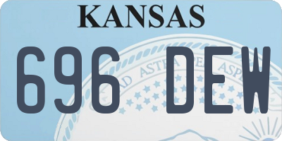 KS license plate 696DEW
