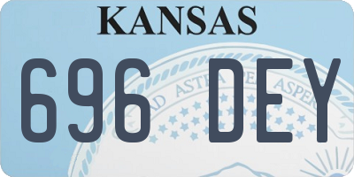 KS license plate 696DEY