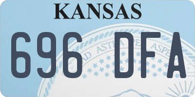 KS license plate 696DFA