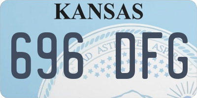 KS license plate 696DFG
