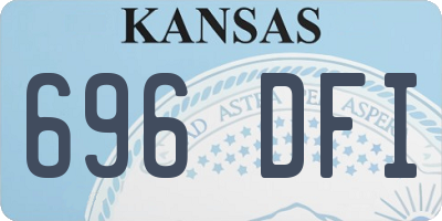 KS license plate 696DFI