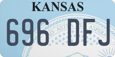 KS license plate 696DFJ