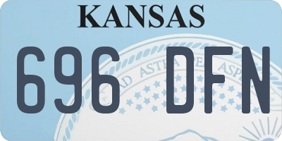 KS license plate 696DFN