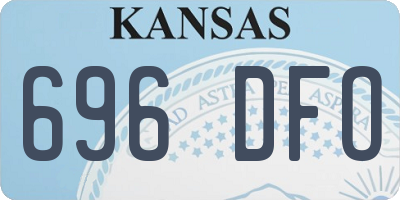 KS license plate 696DFO