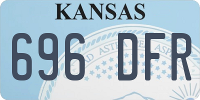 KS license plate 696DFR
