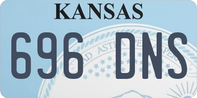 KS license plate 696DNS