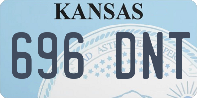 KS license plate 696DNT