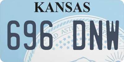 KS license plate 696DNW