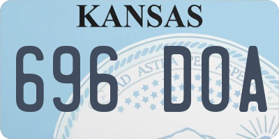 KS license plate 696DOA