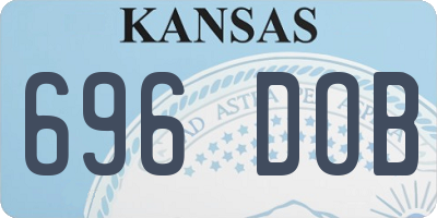 KS license plate 696DOB
