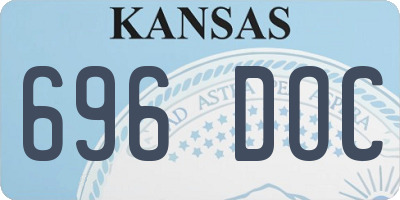 KS license plate 696DOC