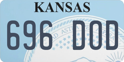 KS license plate 696DOD