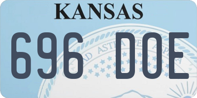 KS license plate 696DOE