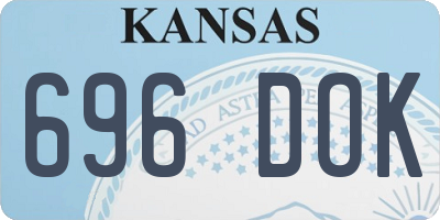 KS license plate 696DOK