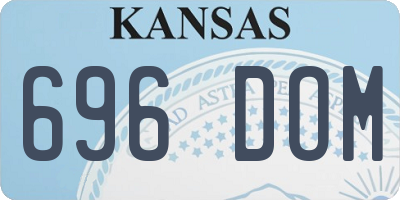 KS license plate 696DOM