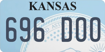 KS license plate 696DOO