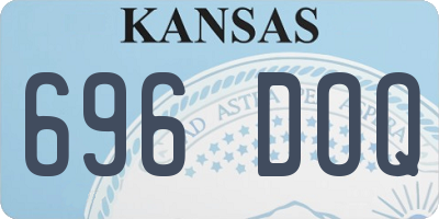 KS license plate 696DOQ