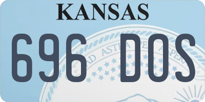 KS license plate 696DOS