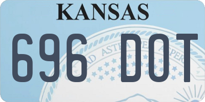 KS license plate 696DOT