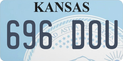 KS license plate 696DOU