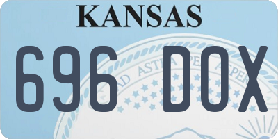 KS license plate 696DOX