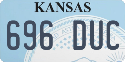 KS license plate 696DUC